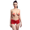 Chilirose - Cr 4641 Culotte Crochless Rouge S/M